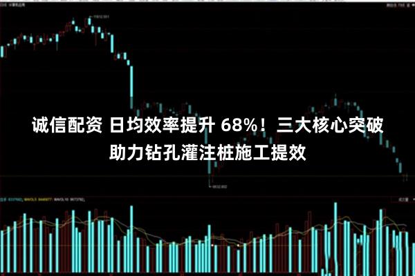 诚信配资 日均效率提升 68%！三大核心突破助力钻孔灌注桩施工提效