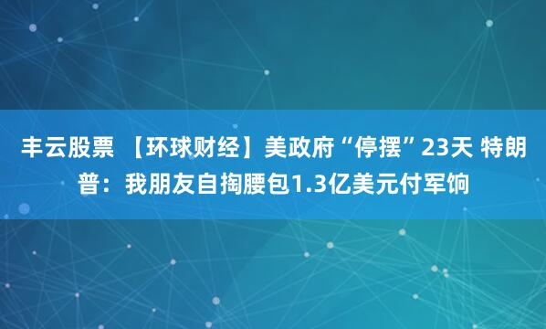 丰云股票 【环球财经】美政府“停摆”23天 特朗普：我朋友自掏腰包1.3亿美元付军饷